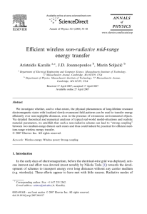 Efficient wireless non-radiative mid-range energy transfer
