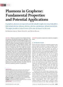 Plasmons in Graphene: Fundamental Properties and Potential