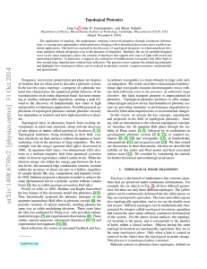 Topological Photonics