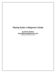 Playing Guitar: A Beginner`s Guide