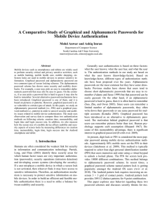 A Comparative Study of Graphical and Alphanumeric Passwords for