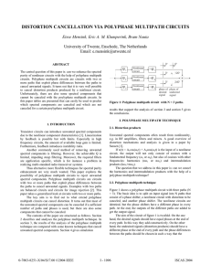 Distortion cancellation via polyphase multipath circuits