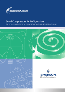 Scroll Compressors for Refrigeration