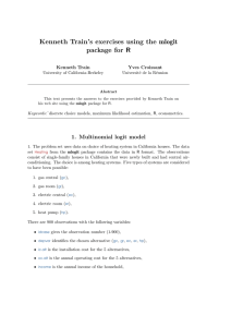 Kenneth Train`s exercises using the mlogit package for R