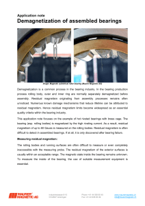Demagnetization of assembled bearings