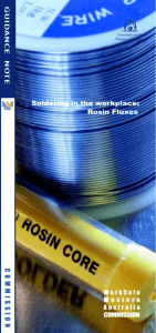 Guidance note - Soldering in the workplace: Rosin fluxes