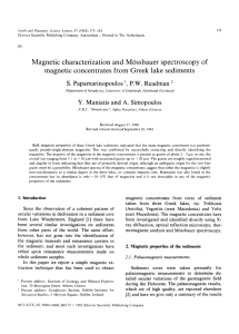 Magnetic characterization and M6ssbauer spectroscopy of magnetic
