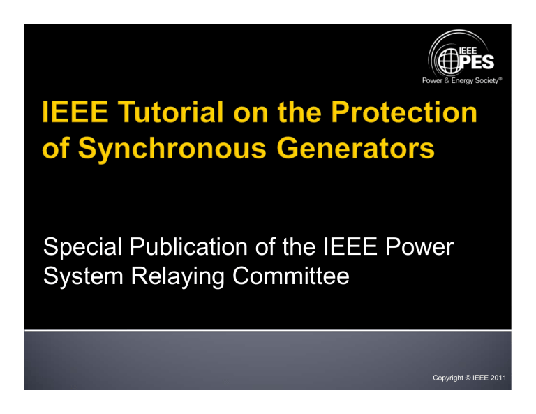 Special Publication of the IEEE Power System Relaying Committee