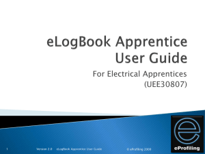 eLogBook Apprentice User Guide