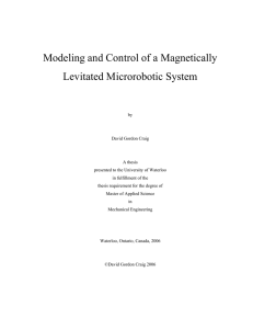 Modeling and Control of a Magnetically Levitated Microrobotic System