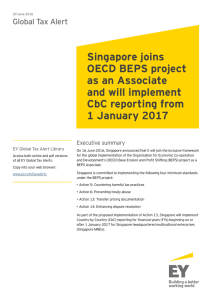 Singapore joins OECD BEPS project as an Associate and will