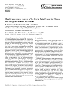 Quality assessment concept of the World Data Center for Climate