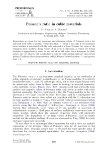 Poisson`s ratio in cubic materials