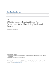 FCC Regulation of Broadcast News