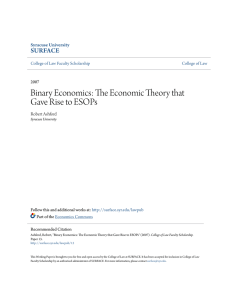 The Economic Theory that Gave Rise to ESOPs