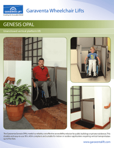 Genesis Opal Vertical Platform Lift Brochure