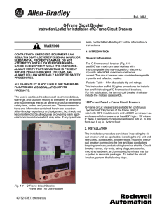 Q-Frame Circuit Breaker Instruction Leaflet for Installation of Q
