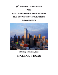 dallas, texas - The National Bowling Association, Inc.