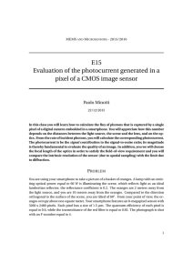 E15 Evaluation of the photocurrent generated in a pixel of a CMOS