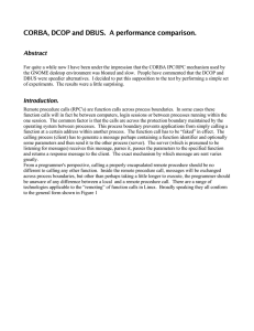 CORBA, DCOP and DBUS. A performance comparison.