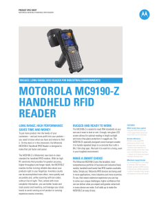 Motorola MC9190-Z Handheld RFID Reader Specification
