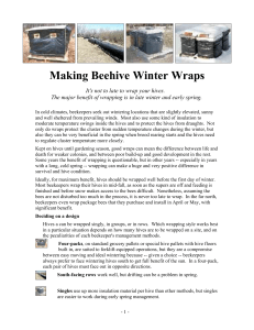 Making Beehive Winter Wraps