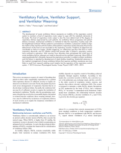 Ventilatory Failure, Ventilator Support, and Ventilator Weaning