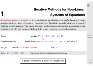 Iterative Methods for Non-Linear Systems of Equations - D-MATH