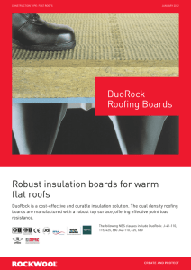 Robust insulation boards for warm flat roofs DuoRock Roofing Boards