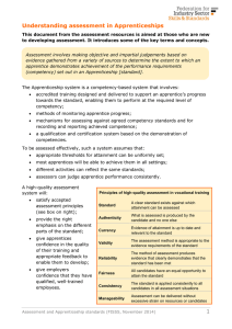 Understanding assessment in Apprenticeships