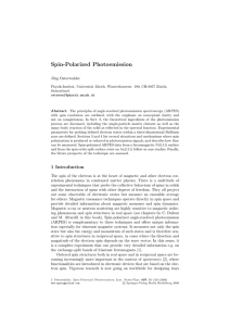 Spin-Polarized Photoemission - Physik-Institut