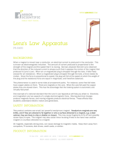 Lenz`s Law Apparatus