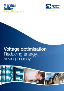 Voltage optimisation Reducing energy, saving - Marshall