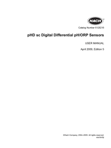 pHD sc Digital Differential pH/ORP Sensors