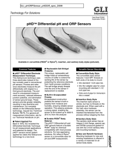 pHD™ Differential pH and ORP Sensors