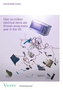 Over six million electrical items are thrown away every year in the UK.