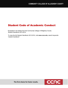 Student Code of Academic Conduct
