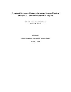 Transient Response Characteristics and Lumped System Analysis of