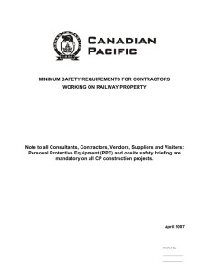 Minimum Safety Requirements for Contractors Working on