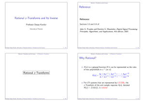 Rational z-Transforms and Its Inverse