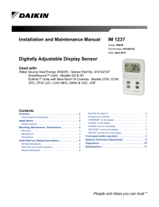 IM 1237 Digitally Adjustable Display Sensor - Sales