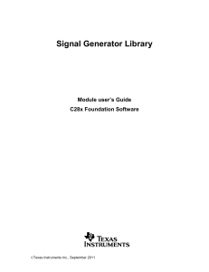 Signal Generator Library - TI E2E Community