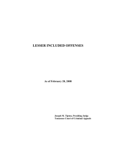 lesser included offenses - Tennessee Administrative Office of the