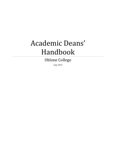 Academic Deans` Handbook - Academic Affairs