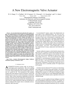 A New Electromagnetic Valve Actuator