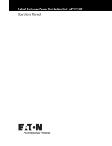 Eaton ePDU G3 Operations Manual