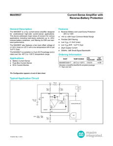 MAX9937 Current-Sense Amplifier with Reverse