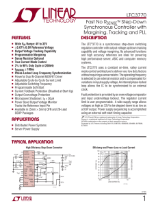 LTC3770 - Fast No RSENSE Step-Down Synchronous Controller