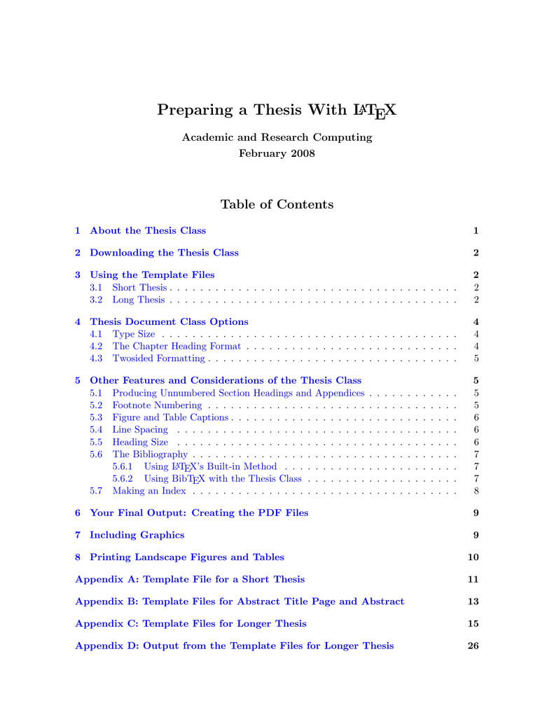 Preparing A Thesis With Latex Rensselaer Polytechnic Institute