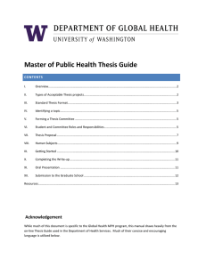 DGH-Master`s Thesis Handbook - Department of Global Health